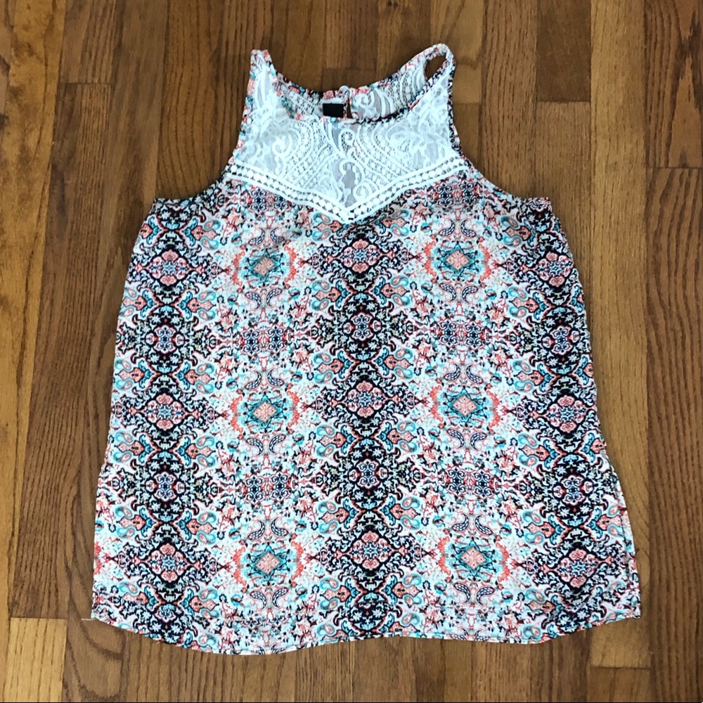 Formal floral tank top